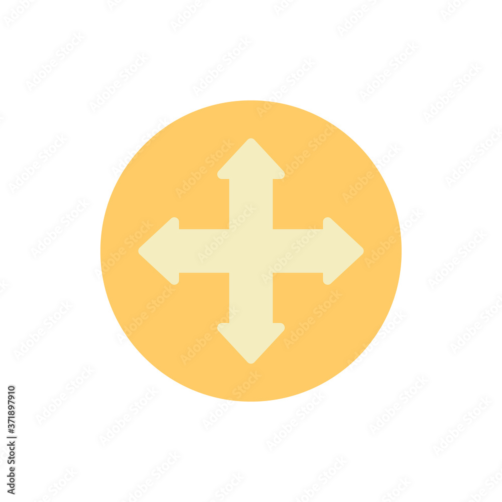Poster arrow four direction icon. simple color vector elements of pointer icons for ui and ux, website or m