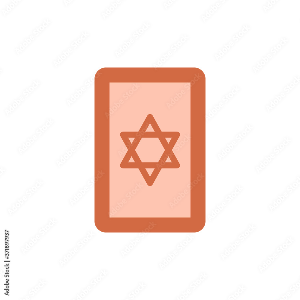 Poster tarot card icon. simple color vector elements of esoteric icons for ui and ux, website or mobile app