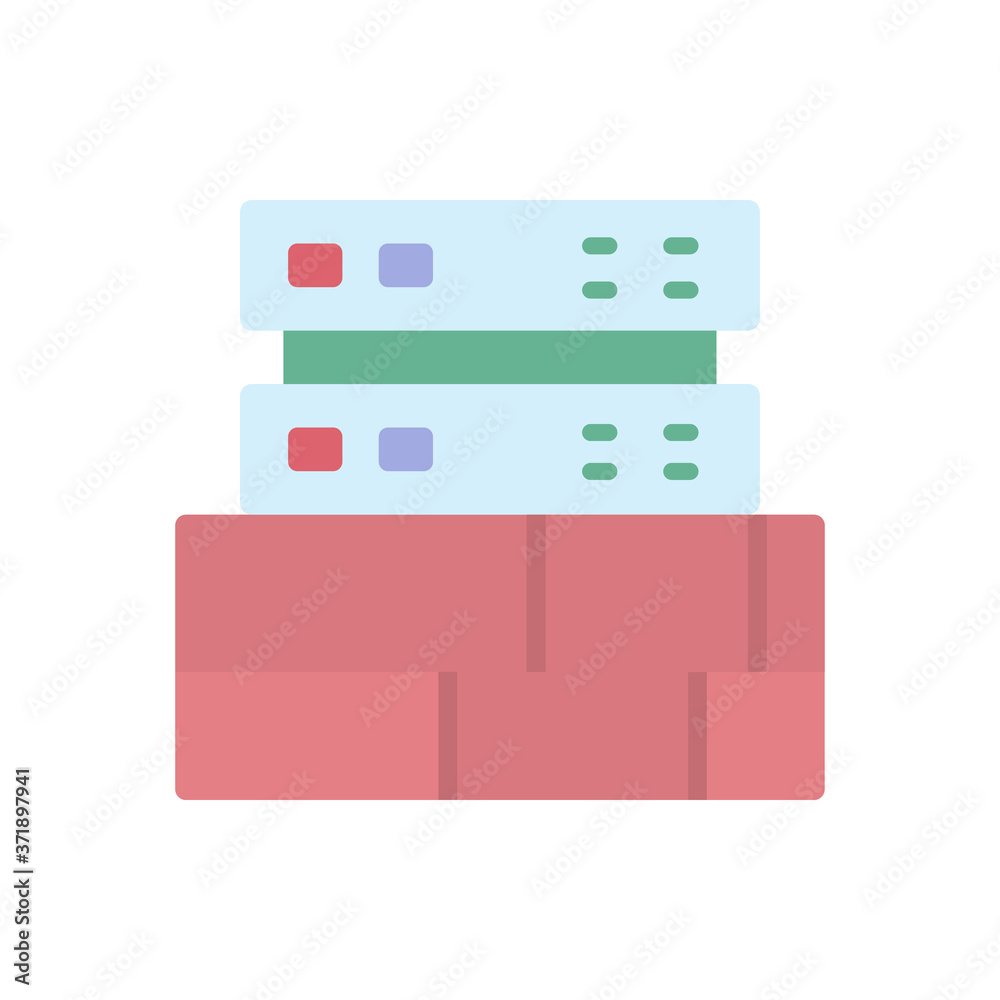 Poster firewall cyber attack icon. simple color vector elements of hacks icons for ui and ux, website or mo