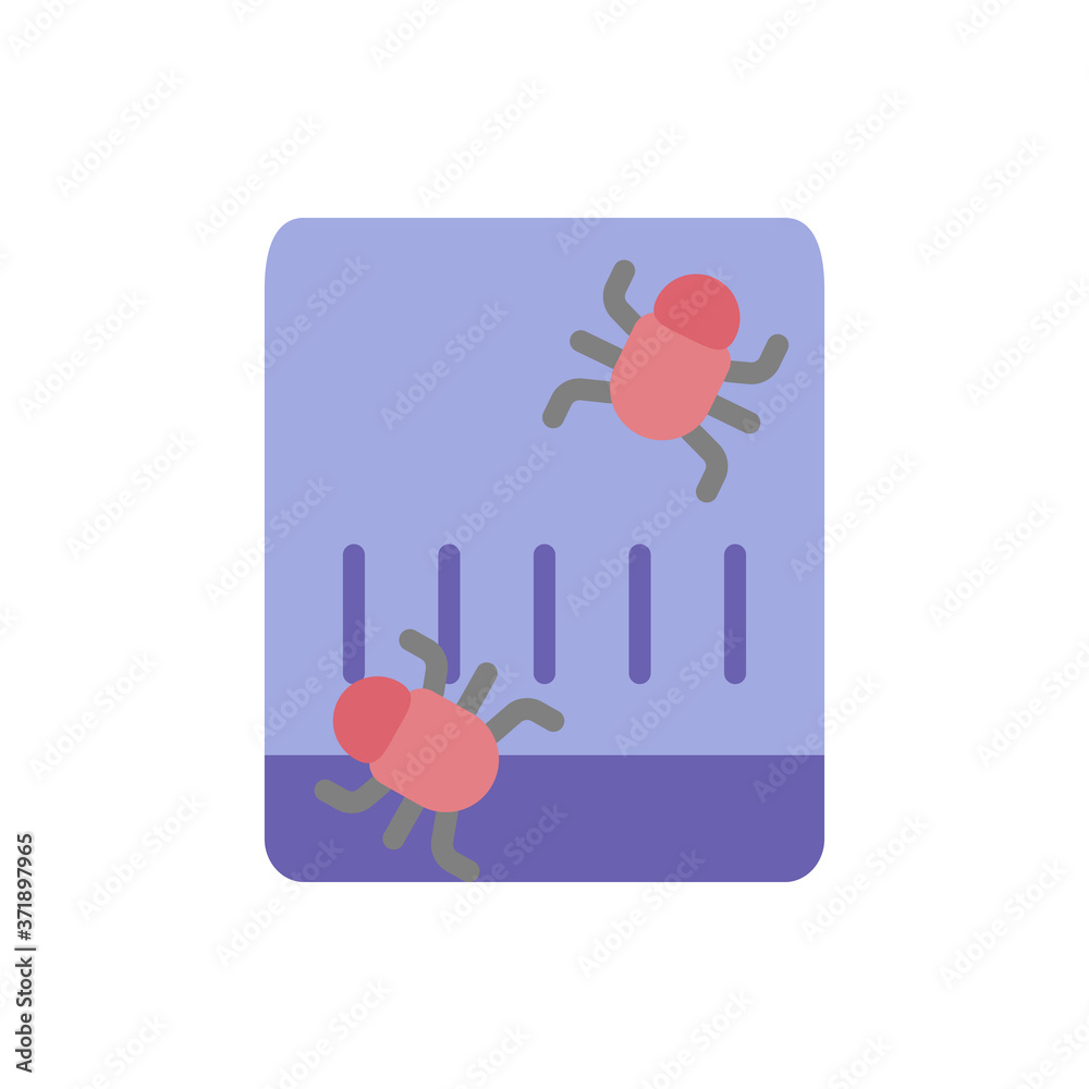 Poster hard disk cyber attack icon. simple color vector elements of hacks icons for ui and ux, website or m