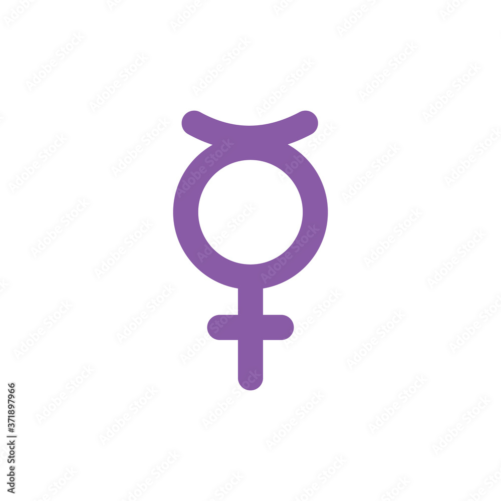 Aufkleber mercury symbol icon. simple color vector elements of esoteric icons for ui and ux, website or mobile
