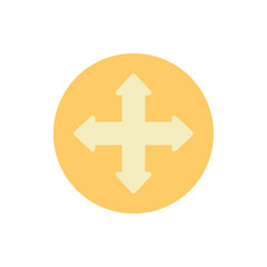 Arrow four direction icon. Simple color vector elements of pointer icons for ui and ux, website or mobile application