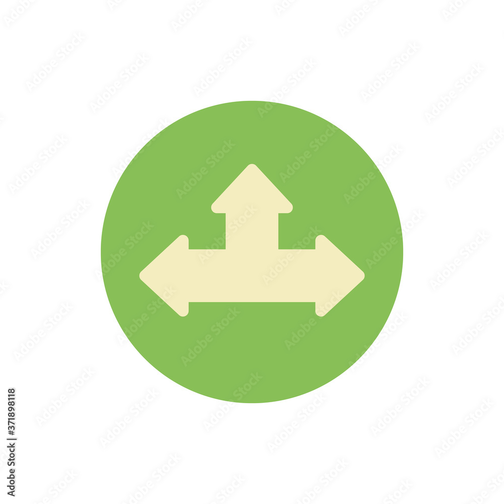 Poster arrow right, left and up icon. simple color vector elements of pointer icons for ui and ux, website 
