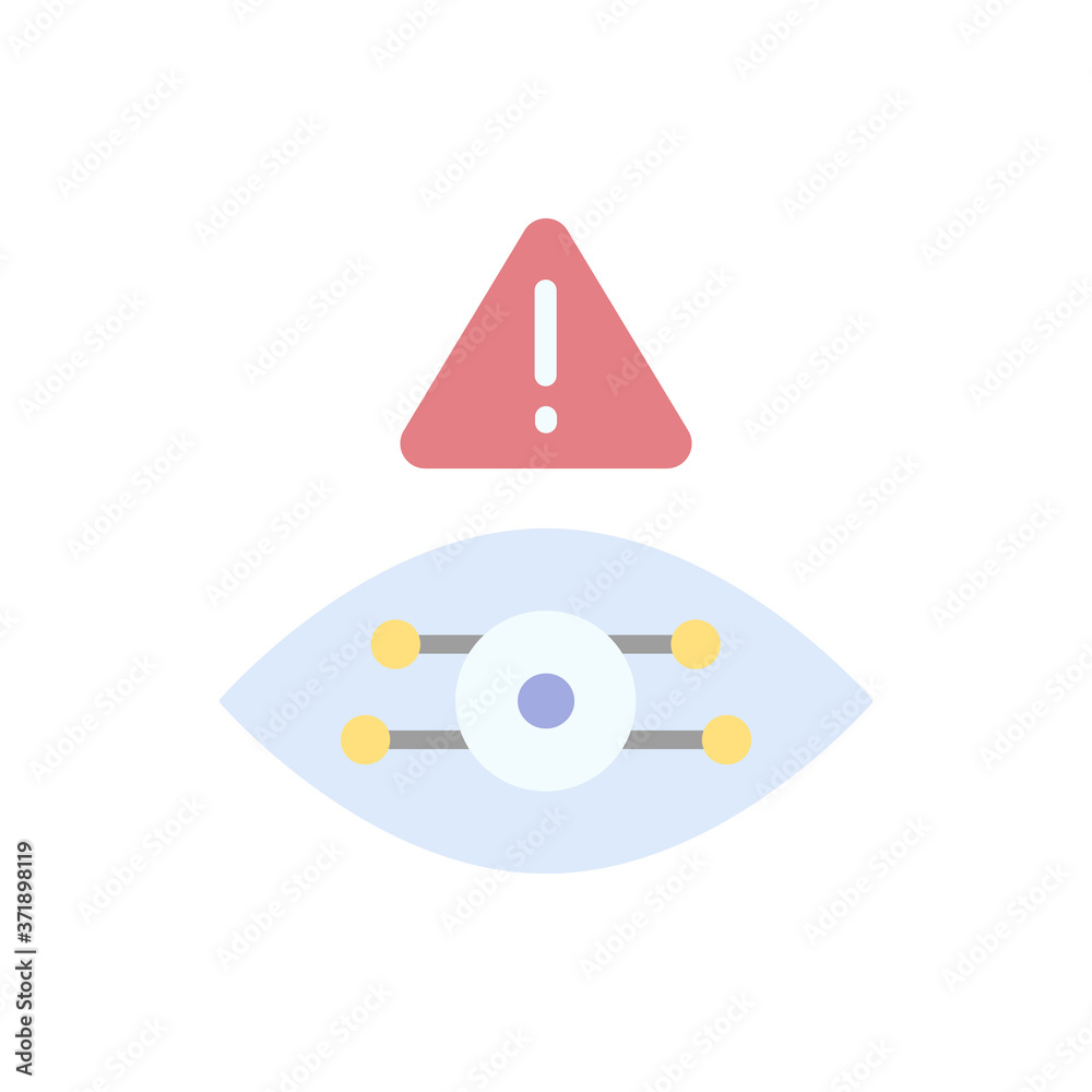 Poster spyware cyber attack icon. simple color vector elements of hacks icons for ui and ux, website or mob