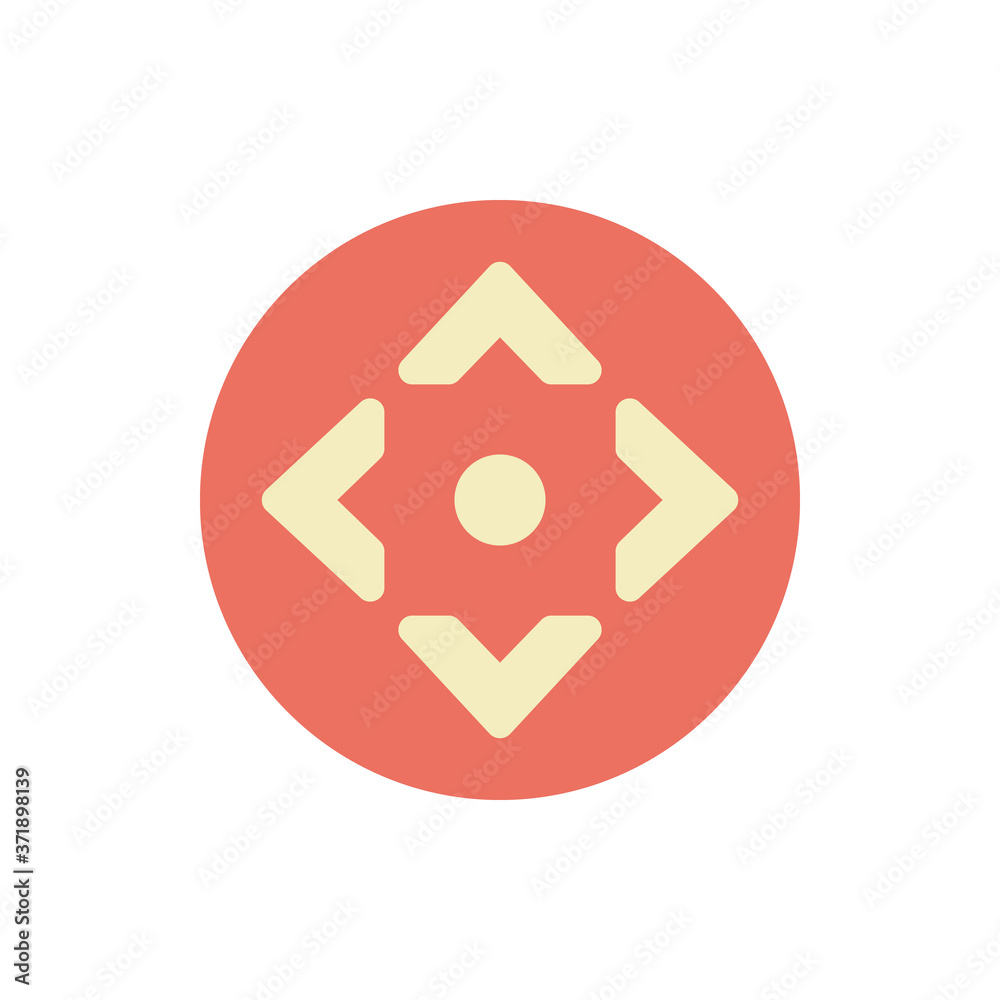 Poster arrow four direction icon. simple color vector elements of pointer icons for ui and ux, website or m
