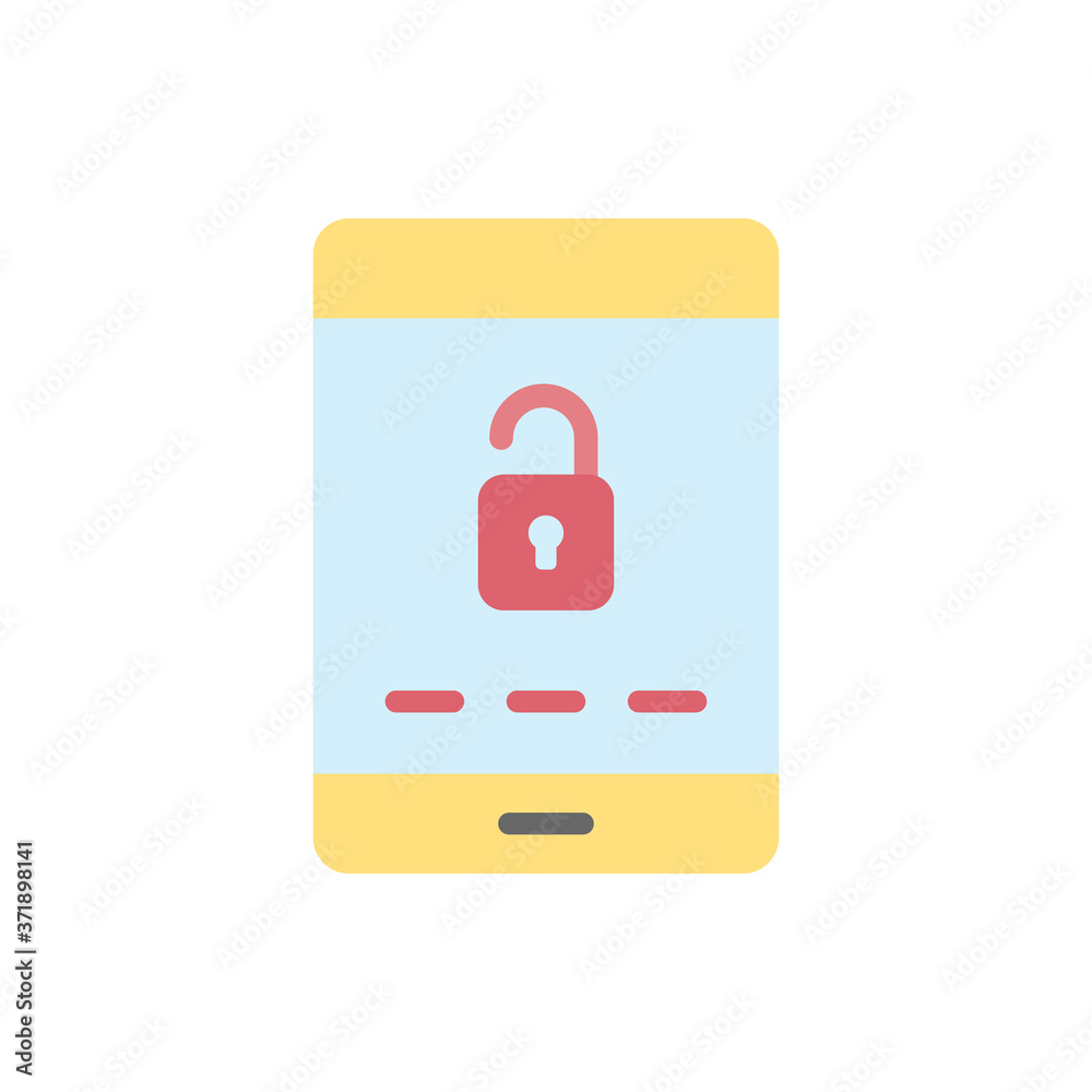 Poster pattern lock smartphone icon. simple color vector elements of hacks icons for ui and ux, website or 