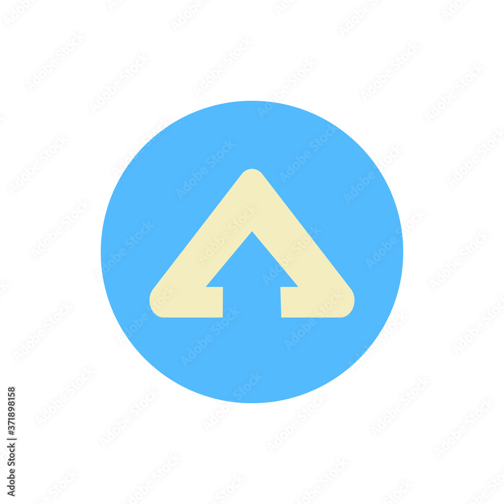 Poster arrow up icon. simple color vector elements of pointer icons for ui and ux, website or mobile applic