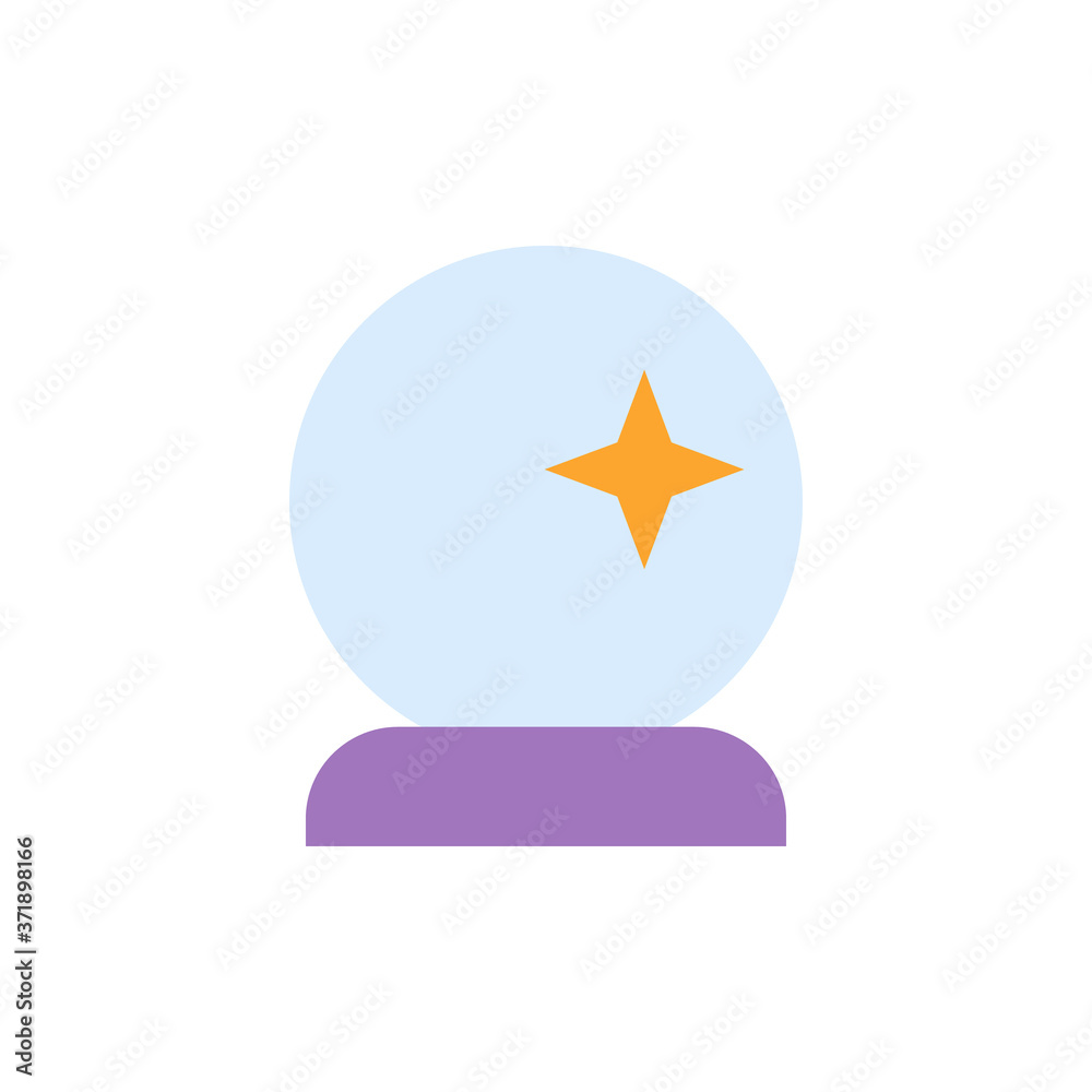 Poster crystal ball esoteric icon. simple color vector elements of esoteric icons for ui and ux, website or