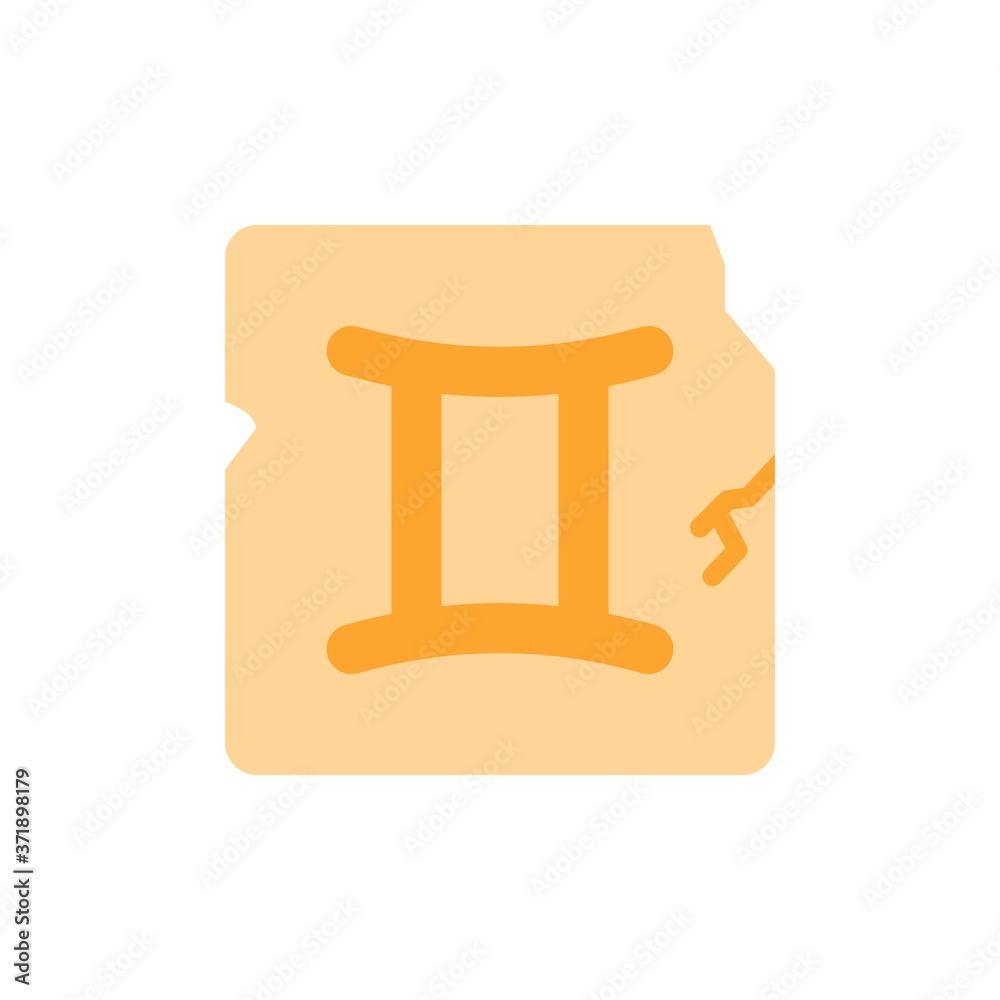Poster zodiac gemini icon. simple color vector elements of esoteric icons for ui and ux, website or mobile 