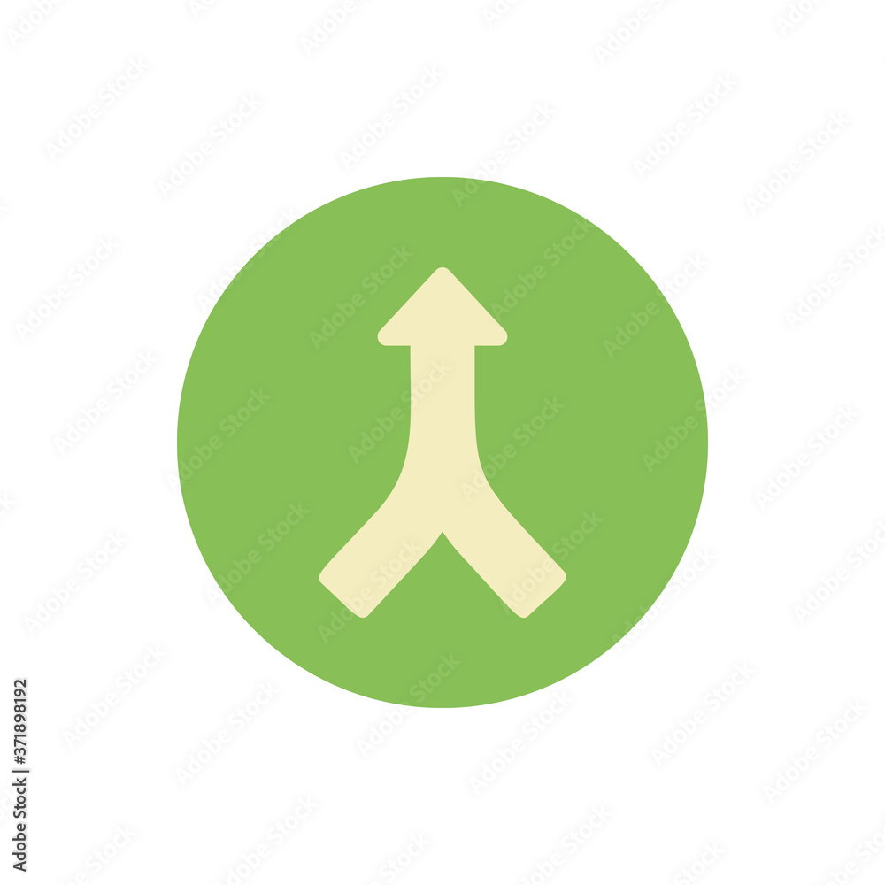 Poster arrow up icon. simple color vector elements of pointer icons for ui and ux, website or mobile applic