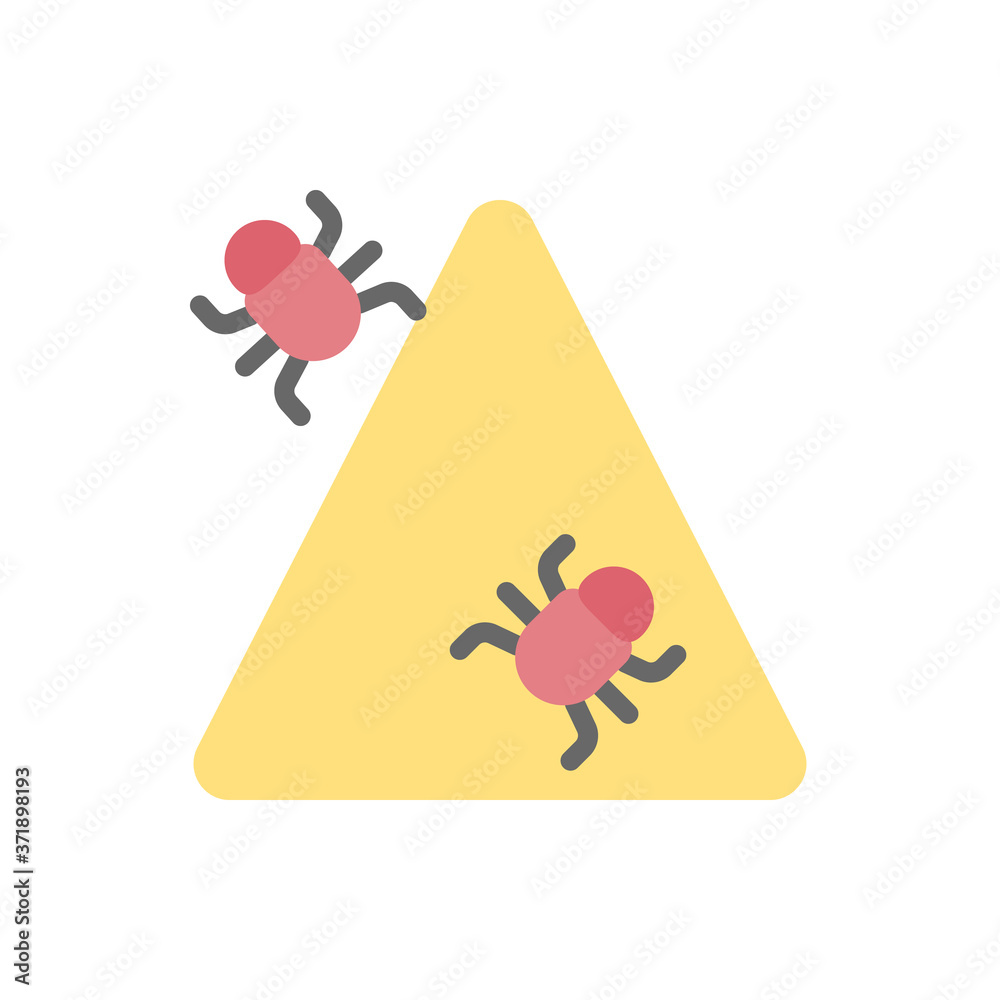 Poster trojan cyber attack bugs icon. simple color vector elements of hacks icons for ui and ux, website or