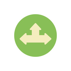 Arrow right, left and up icon. Simple color vector elements of pointer icons for ui and ux, website or mobile application