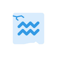 Zodiac Aquarius icon. Simple color vector elements of esoteric icons for ui and ux, website or mobile application