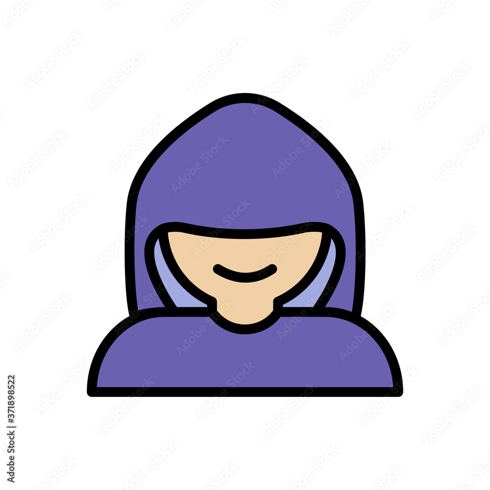 Aufkleber hacker cyber attack icon. simple color with outline vector elements of hacks icons for ui and ux, we