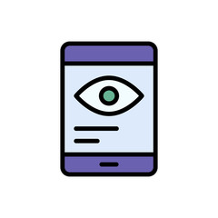 Spyware cyber attack icon. Simple color with outline vector elements of hacks icons for ui and ux, website or mobile application