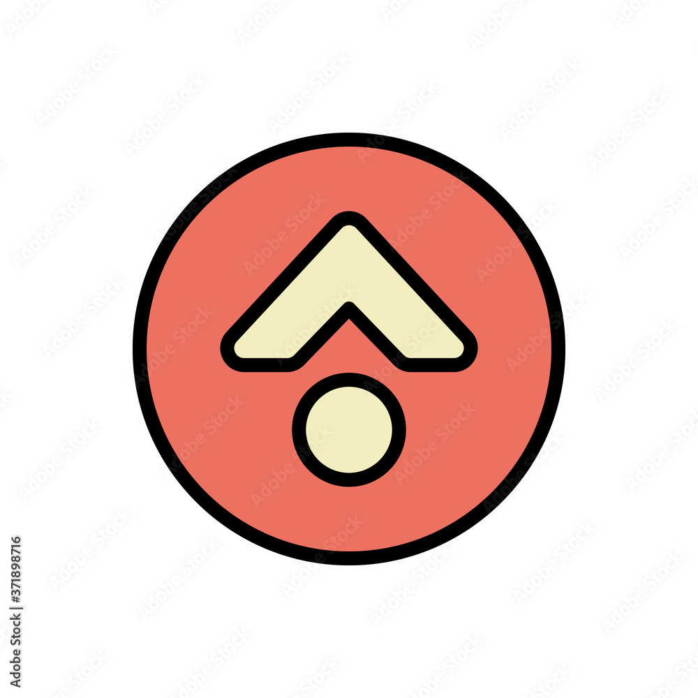 Poster arrow up icon. simple color with outline vector elements of pointer icons for ui and ux, website or 