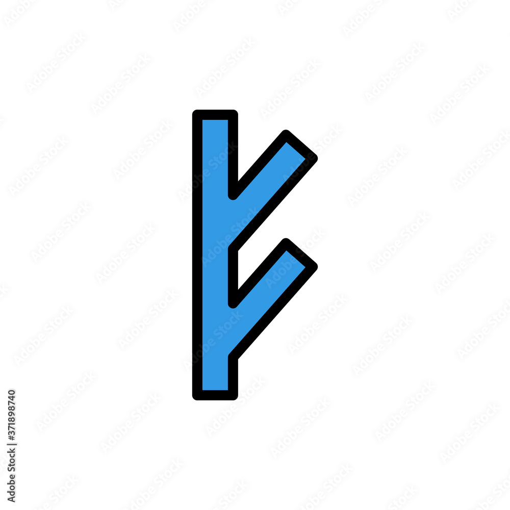 Poster rune symbol icon. simple color with outline vector elements of esoteric icons for ui and ux, website