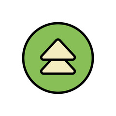 Arrow up icon. Simple color with outline vector elements of pointer icons for ui and ux, website or mobile application