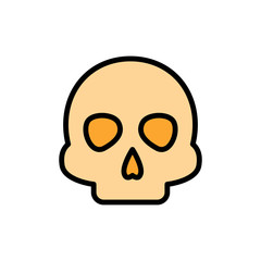 Skull head icon. Simple color with outline vector elements of esoteric icons for ui and ux, website or mobile application