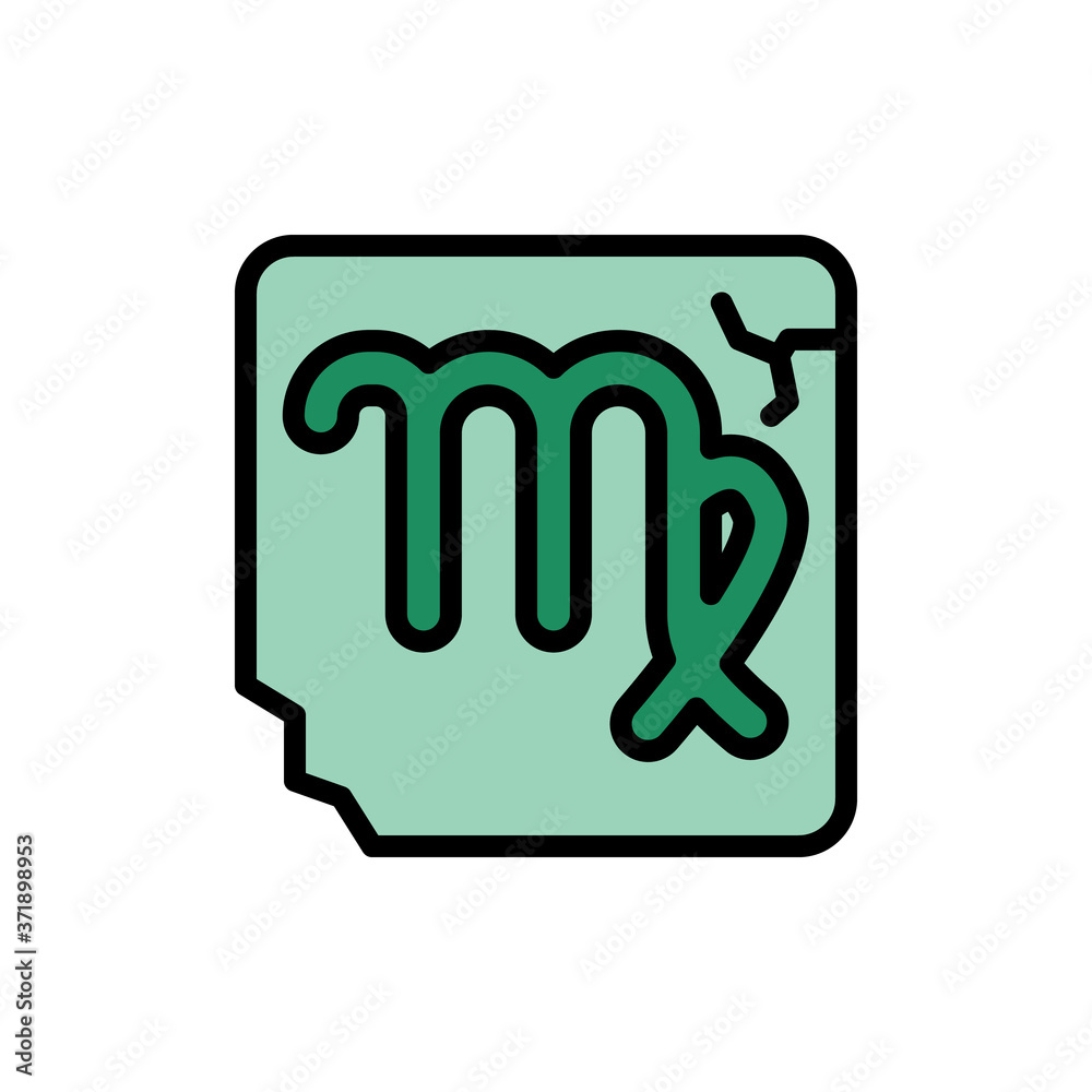 Poster zodiac vigo icon. simple color with outline vector elements of esoteric icons for ui and ux, website