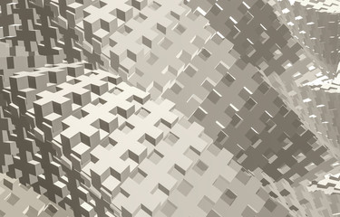 Abstract composition with geometric shapes for background and texture. 3D rendering.