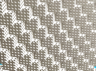 Fototapeta premium Abstract composition with a cube for background and texture. 3D rendering.