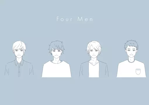 おしゃれな男性４人のイラスト Stock Vector Adobe Stock