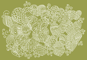 vector illustration Heart shape pattern design