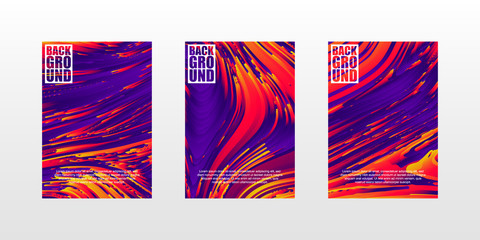 Set of 3d abstract colorful line waves textured background template design can be used for poster, flyer, cover, wallpaper, and many more. Vector
