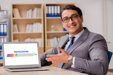 Fototapeta premium Digital transformation and digitalization concept