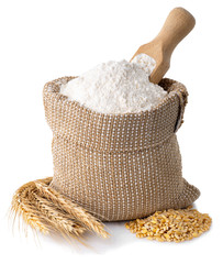 wheat flour in sack