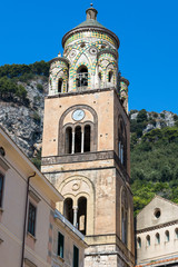 Fototapeta na wymiar Cathedral of St. Andrew the Apostle in the city of Amalfi in Italy