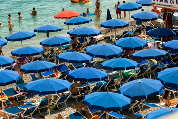 Fototapeta na wymiar View of the beaches of Amalfi in Italy