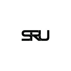 sru letter original monogram logo design