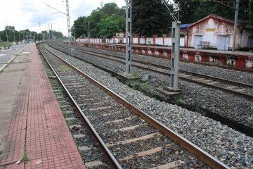 railway tracks in the distance