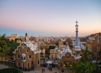 panorama of barcelona spain