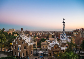 Fototapeta premium panorama of barcelona spain