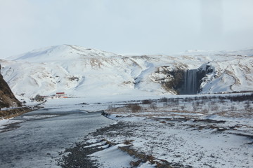 アイスランド、スコゥガフォスの滝