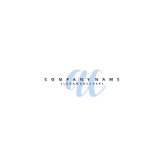 A C AC Initial handwriting and signature logo design with circle. Beautiful design handwritten logo for fashion, team, wedding, luxury logo.
