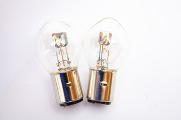 replacement  light bulb on white background