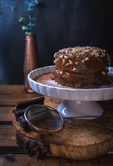 chocolate cake with nuts