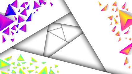Fototapeta premium Triangle background abstract vector colorful backdrop banner