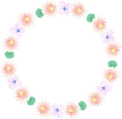 Fototapeta na wymiar frame of colorful flowers