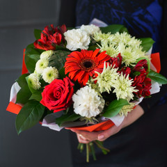 nice bouquet in the hands