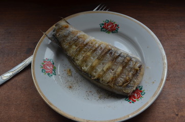 grilled fish on a plate