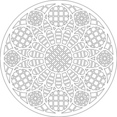 Rose Window Fig. 18, round 1, square 1, framework