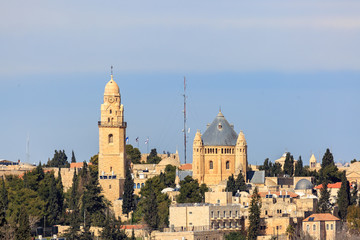 Fototapeta na wymiar Dormitsion abbey in Jerusalem