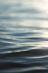 Small waves breaking on a surf beach, New Zealand. 