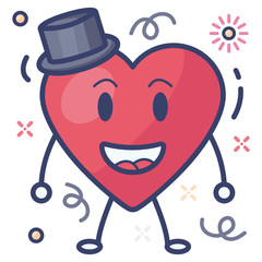
Heart icon design, body anatomy in flat style 
