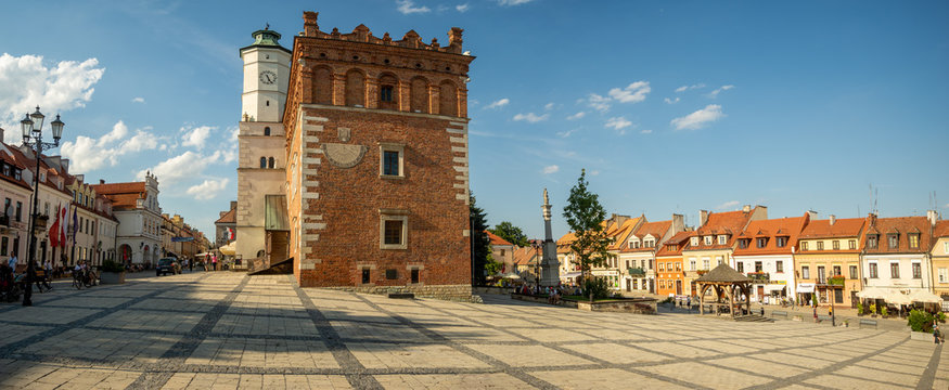 Market square in Sandomierz, Poland